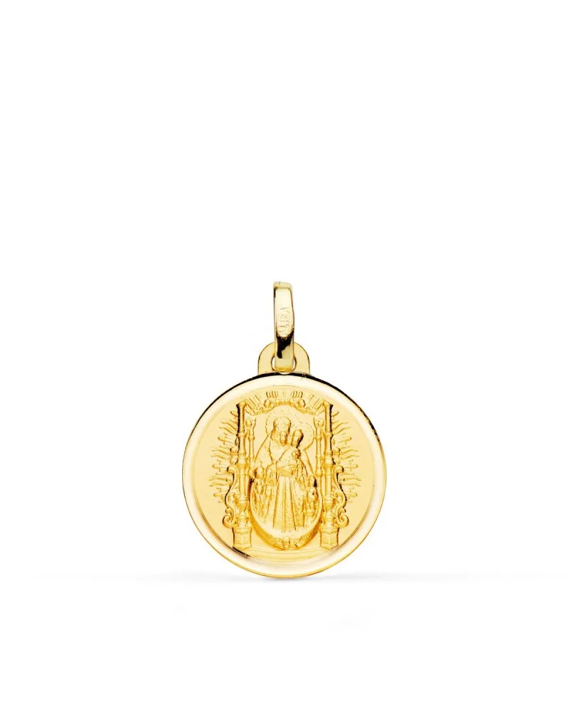 Medalla oro 18k Virgen del Pino 14mm