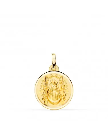 Medalla oro 18k Virgen del Pino 14mm