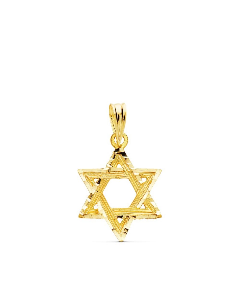 Colgante oro 18k Estrella de David 15x14 mm