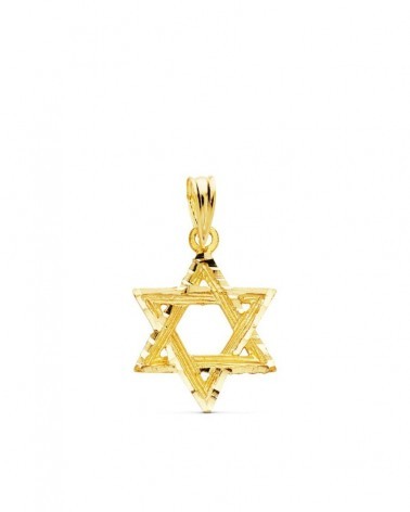 Colgante oro 18k Estrella de David 15x14 mm