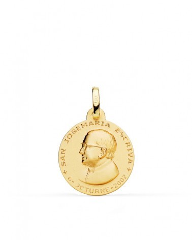 Medalla oro 18k San Josemaría Escrivá 18mm