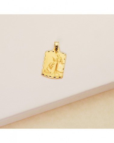 Medalla oro 18k San Francisco de Asís 20x14 mm