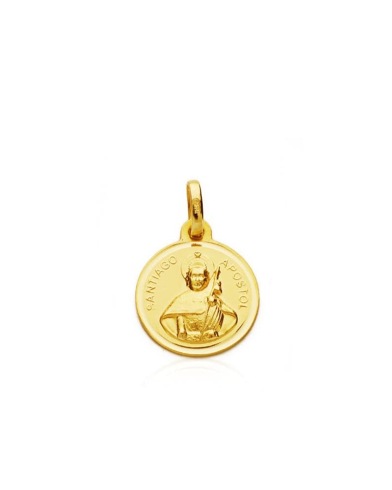 Medalla Santiago Apóstol oro 18k amarillo 18mm