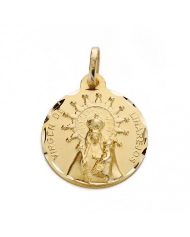 Medalla oro 18k Virgen de Linarejos 18mm