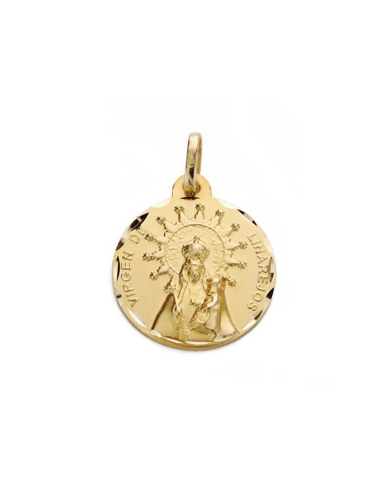Medalla oro 18k Virgen de Linarejos 18mm