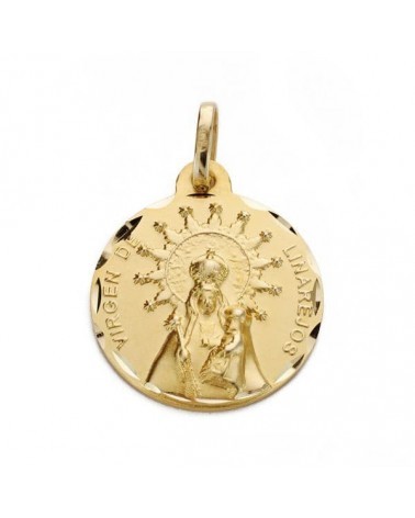 Medalla oro 18k Virgen de Linarejos 18mm