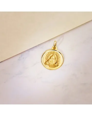 Medalla oro 18k Virgen de las Nieves 18mm