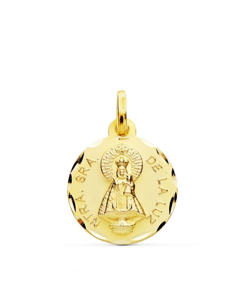 Medalla oro 18k Virgen Nuestra Señora de la Luz 16mm