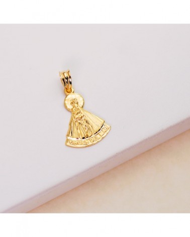 Medalla oro 18k Virgen del Mar tallada 20x17 mm