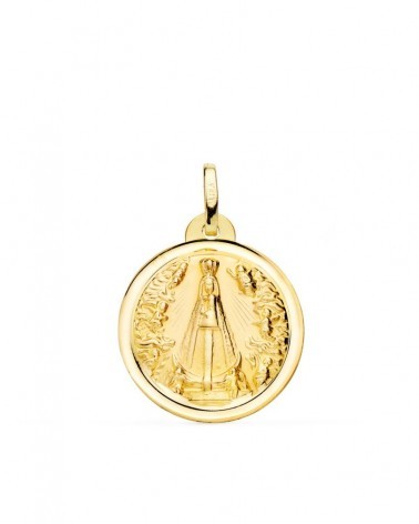 Medalla oro 18k Virgen Nuestra Señora de Begoña 20mm