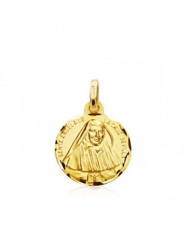 Medalla oro 18k Santa Ángela de la Cruz 16mm