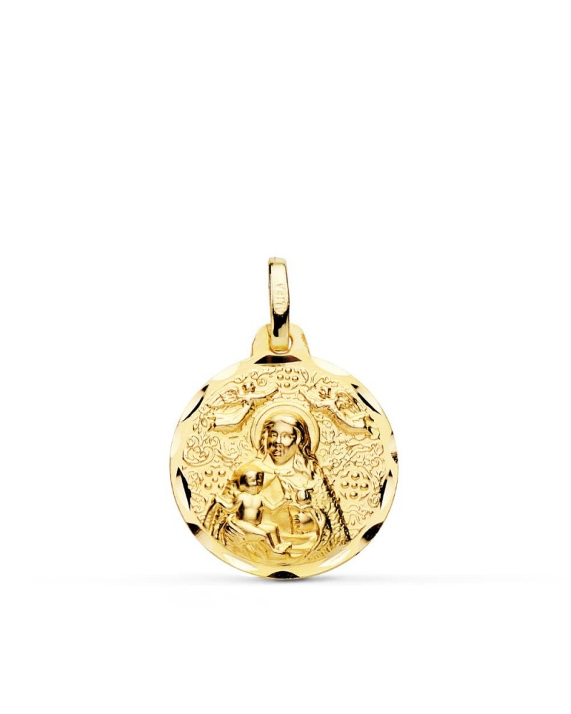 Medalla oro 18k Virgen de la Cinta 18mm