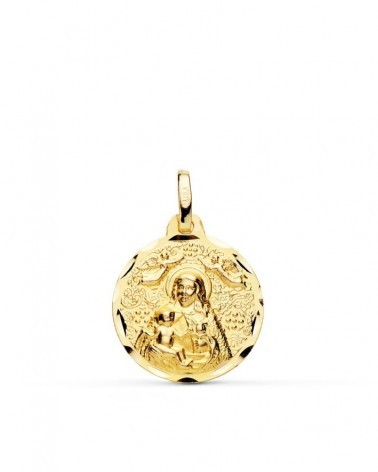 Medalla oro 18k Virgen de la Cinta 18mm