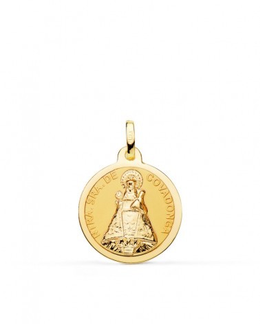 Medalla oro 18k Virgen de Covadonga 18mm