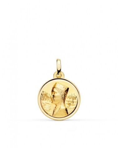 Medalla oro 18k Virgen de Montserrat 16mm
