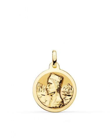 Medalla oro 18k Virgen de Montserrat 18mm