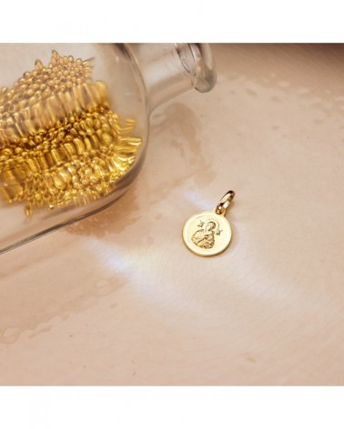 Medalla oro 18k Virgen del Perpetuo Socorro 12mm