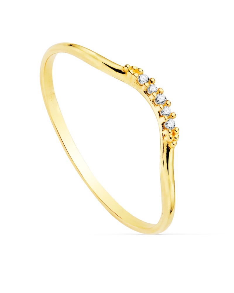 Sortija oro 18k diamantes laboratorio 1mm