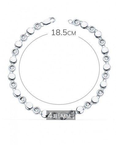 Pulsera oro blanco 18k diamantes laboratorio rivière