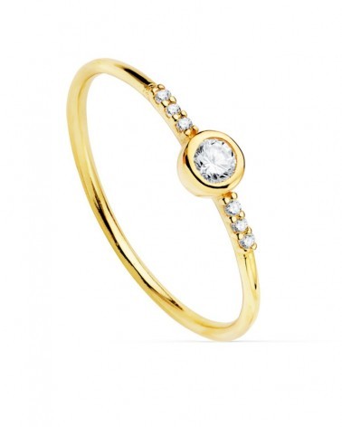 Sortija oro amarillo 18k diamante laboratorio 3mm