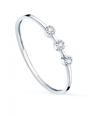 Sortija oro blanco 18k esmeralda recristalizada