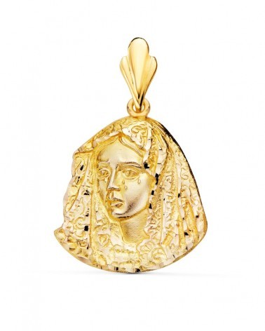Medalla oro 18k Virgen de la Macarena 29x28mm