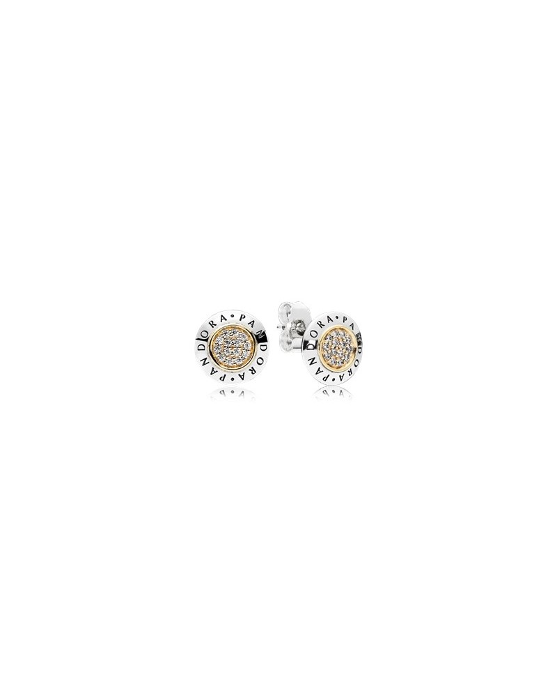 PANDORA LOGO EARRINGS 296230CZ