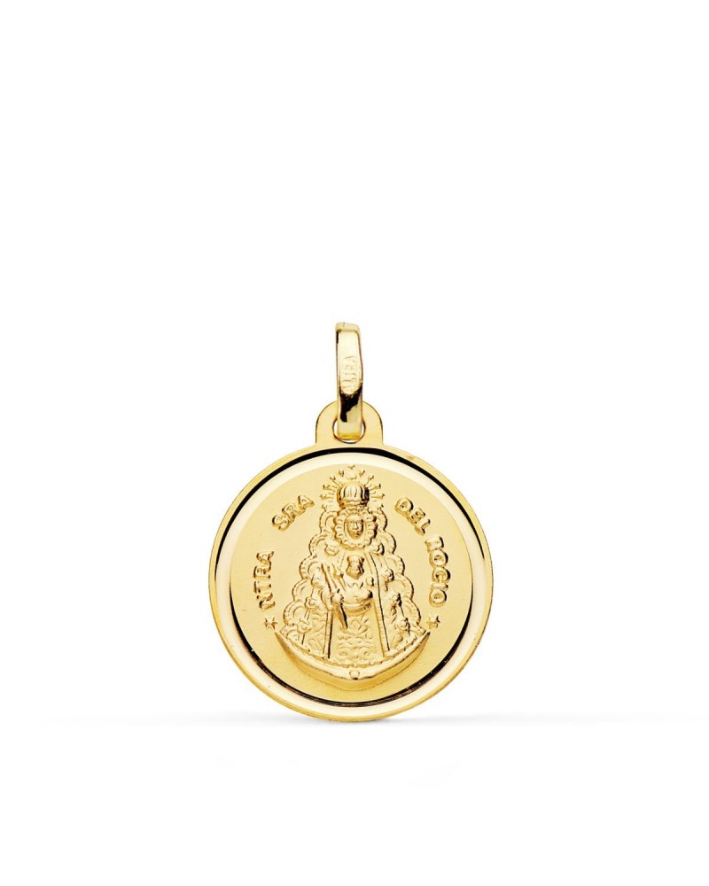 Medalla oro 18k Virgen del Rocío 18mm