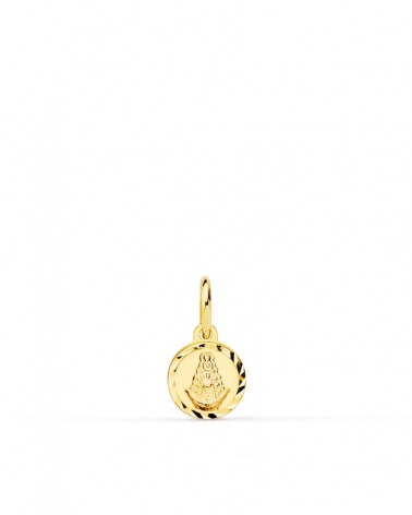 Medalla Virgen del Rocío oro 18k amarillo 8mm