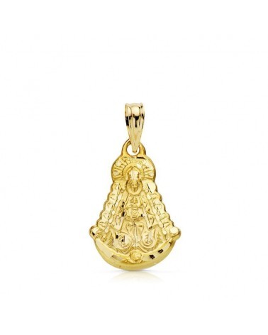 Medalla oro 18k Virgen del Rocío tallada 20x15 mm