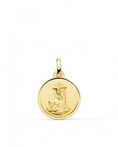 Medalla oro 18k Virgen de las Angustias 16mm