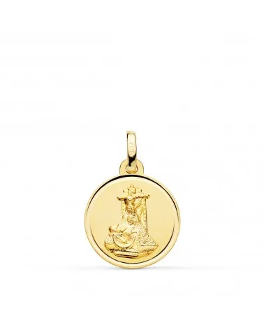 Medalla oro 18k Virgen de las Angustias 16mm