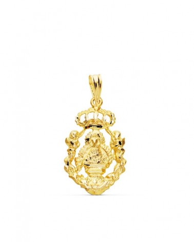 Medalla oro 18k Virgen de la Cabeza cerco 21x13 mm