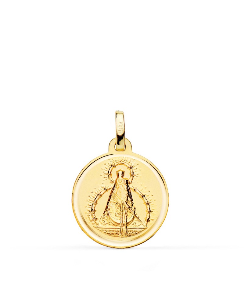 Medalla oro 18k Virgen de la Cabeza 18mm