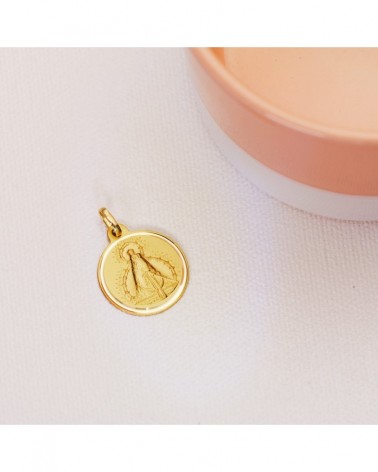 Medalla oro 18k Virgen de la Cabeza 18mm