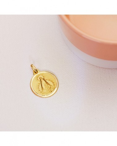 Medalla oro 18k Virgen de la Cabeza 18mm