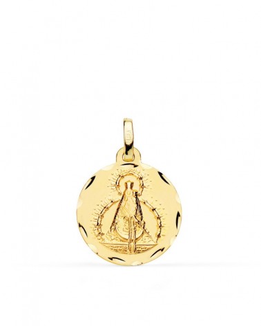 Medalla Virgen de la Cabeza oro 18k tallada 18 mm