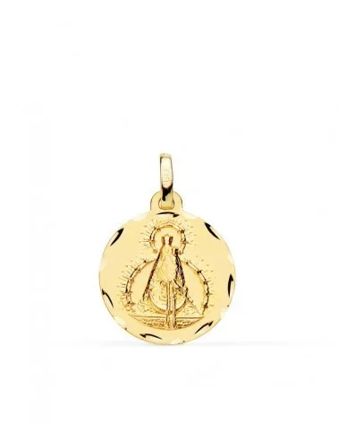 Medalla Virgen de la Cabeza oro 18k tallada 18 mm
