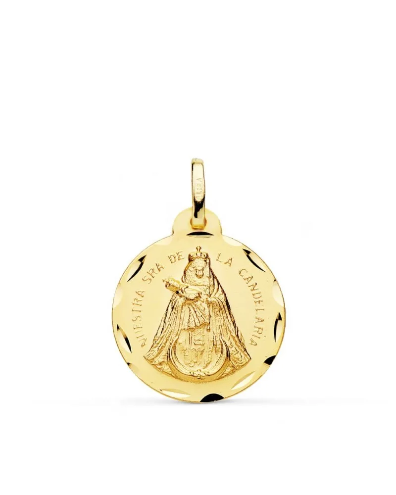 Medalla oro 18k Virgen Candelaria 20mm