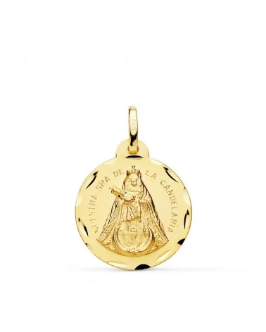 Medalla oro 18k Virgen Candelaria 20mm