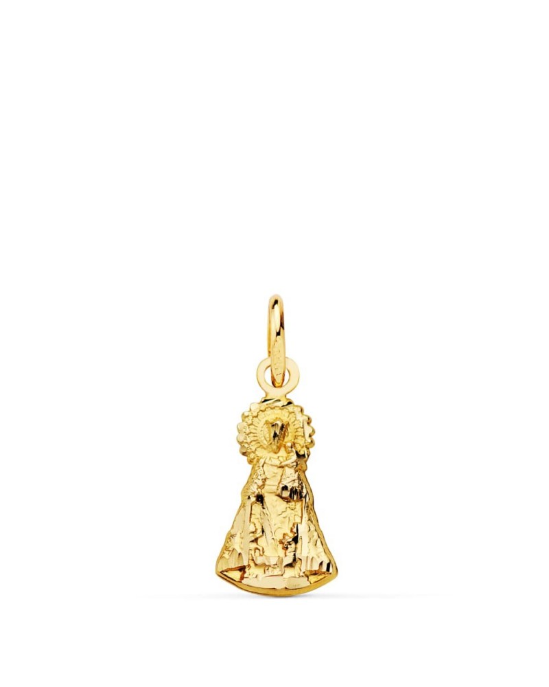 Medalla oro 18k Virgen de los Desamparados silueta 15x8mm