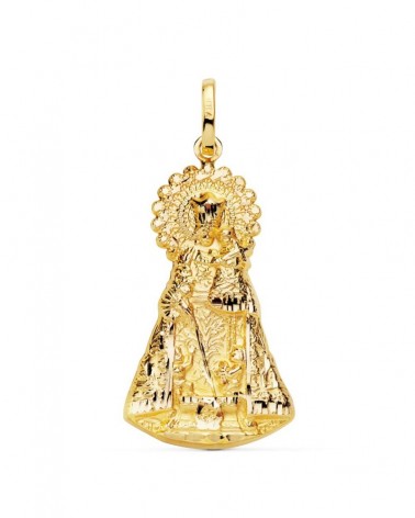 Medalla oro 18k Virgen de los Desamparados 33x18mm