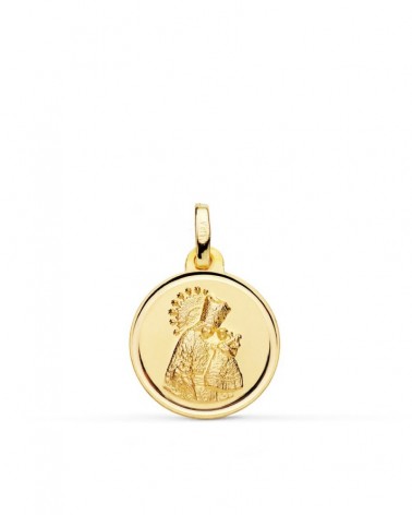 Medalla Virgen Desamparados oro 18k amarillo 16mm