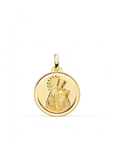 Medalla oro 18k Virgen de los Desamparados 20mm