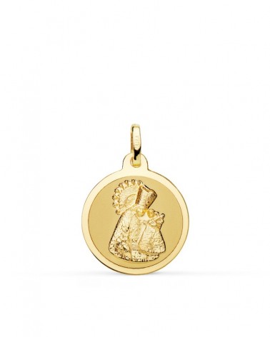 Medalla oro 18k Virgen de los Desamparados 20mm