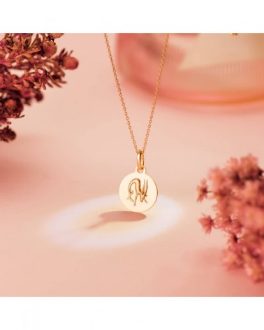 Medalla oro 18k horóscopo Capricornio matizada 13mm