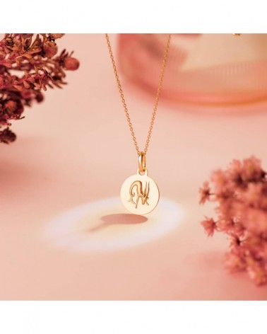 Medalla oro 18k horóscopo Capricornio matizada 13mm
