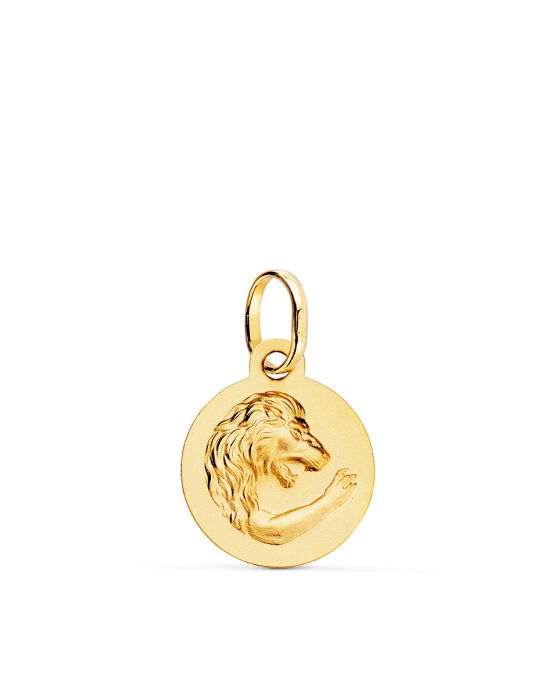Medalla oro 18k horóscopo Leo 13mm