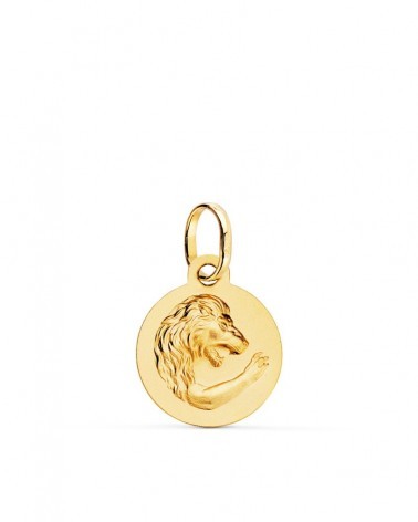 Medalla oro 18k horóscopo Leo 13mm