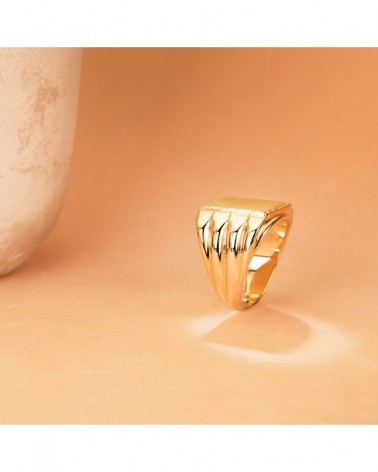 Sello oro 18k caballero mate brillo grabación 17x17mm